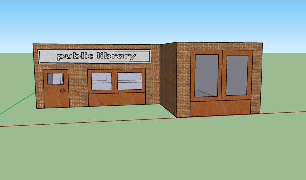 Student's design of a public library for Laurelton.